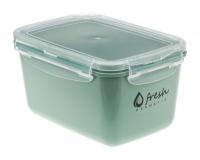 Емкость для продуктов 0,7л ФРЕШ фисташковый с зажимами  