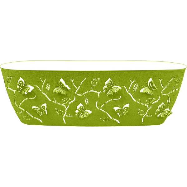 Балконный ящик 30см Бабочки зеленое яблоко PT4015