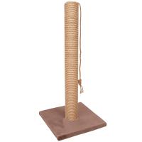 Когтеточка столбик высокий толстый джут 35х35х82см 10 КД-18 капучино