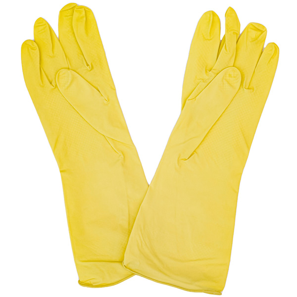 Перчатки хозяйственные латексные неопудренные XL желтый 87586 /12шт/