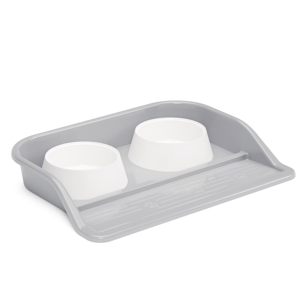 Миска двойная набор с лотком 2*0,3л д/животных/