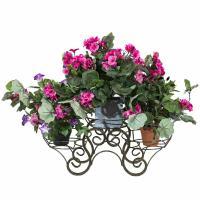 Подставка РЗДИ Настольная ПРУТ Фантазия 3 горшка бронза