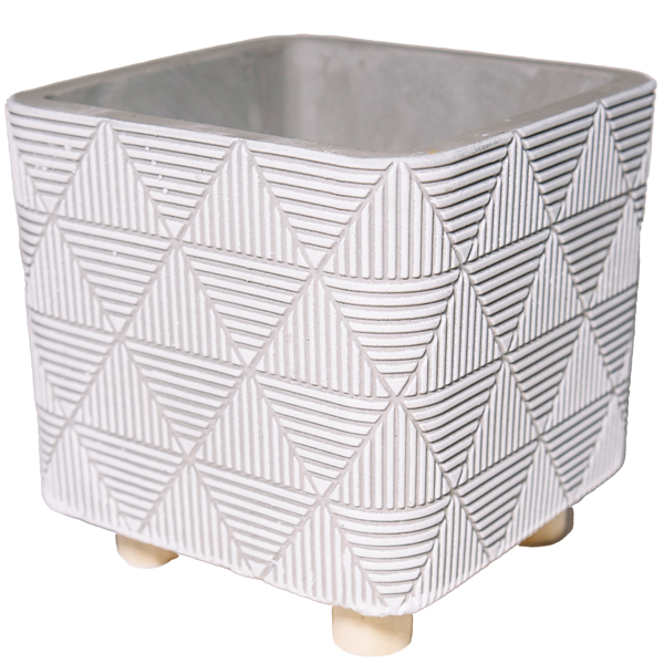 Кашпо Etno на ножках d13;h14см серый 062599