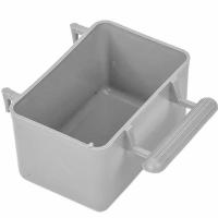 Кормушка д/птиц ЕВРО 8*5*4,5см большая прямоугольная в клетку пл крючок светло-серая/5070/Дарэлл