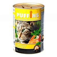 Корм для кошек Пуффинс 400г ЖЕЛЕ курица