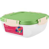 Контейнер д/пищ.прод. Barberry 0,7л квадратный с зажимом фисташковый SE2242 /21шт/ПР