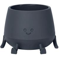 Кашпо Мистер Грин 0,6л антрацит с прик. под. КШ-1843 /18шт/ПП