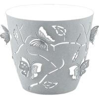 Кашпо Бабочки 145мм 1,4л серый шторм с вставкой РТ4012 /10шт/ ПТ