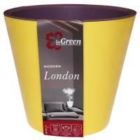 Кашпо Лондон 15,7л спелая груша с вставкой морозная слива на колесиках ING6207СГ