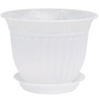 Цветочный горшок Виноград 1л прозрачный с поддоном 5PL0134 