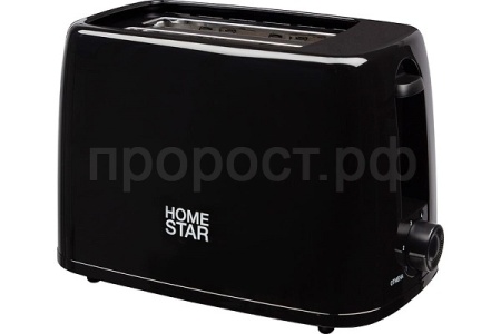 Тостер HomeStar 650Вт 6 степеней прожарки, поддон д/крошек HS-1015 черный 106193 /6шт/