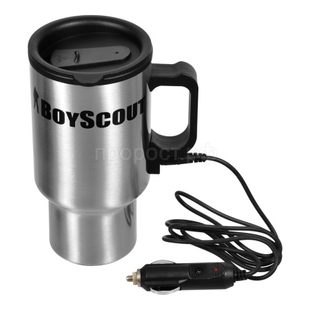 Термокружка 450мл "BOYSCOUT" с подогревом 12В + USB