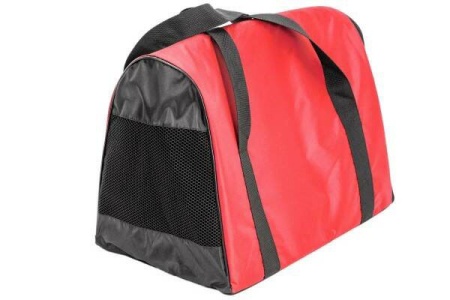 Сумка переноска ЧИП Туннель №4 нейлон с сетчатым окном 49*30*34см/9009красн/Дарэлл