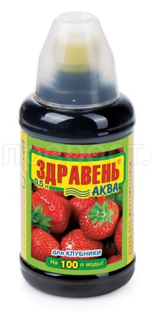 Здравень Аква Клубника 0,5л с мерным стаканом