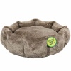 Лежанка круглая с подушкой коричневая 52*20см/DONBARON