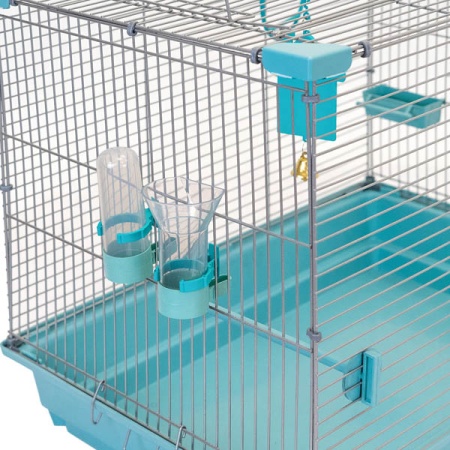 Клетка д/птиц ЛОРА-3 ECO 58*40*126см (укомплект) 3 секции бирюзовая/4612/Дарэлл