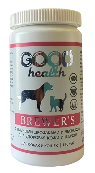 Вит ГУД HEALTH д/кошек и собак Комплекс пивные дрожжи,чеснок. 120табл/28шт/FG 05901/Фаворит